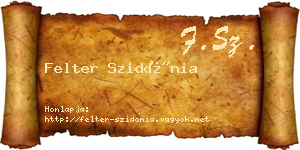 Felter Szidónia névjegykártya